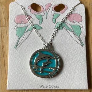 Silver Dolphin Pendant Necklace